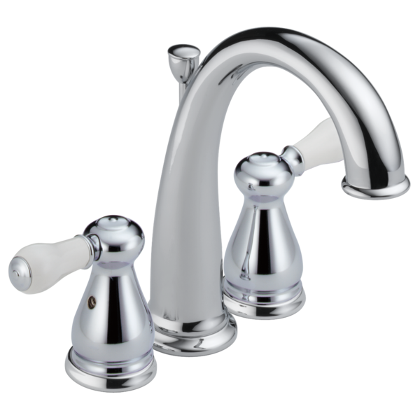Delta Leland H277SS Porcelain Lever Handle Set - Bathroom