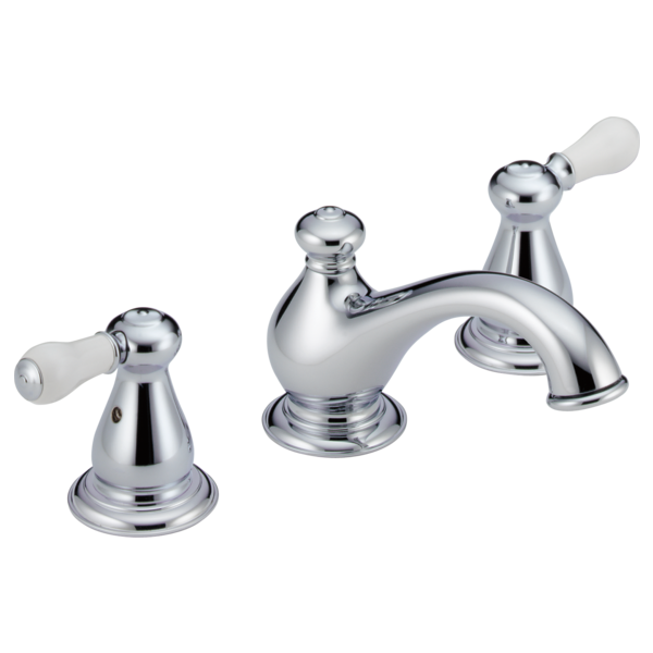 Delta Leland H277SS Porcelain Lever Handle Set - Bathroom