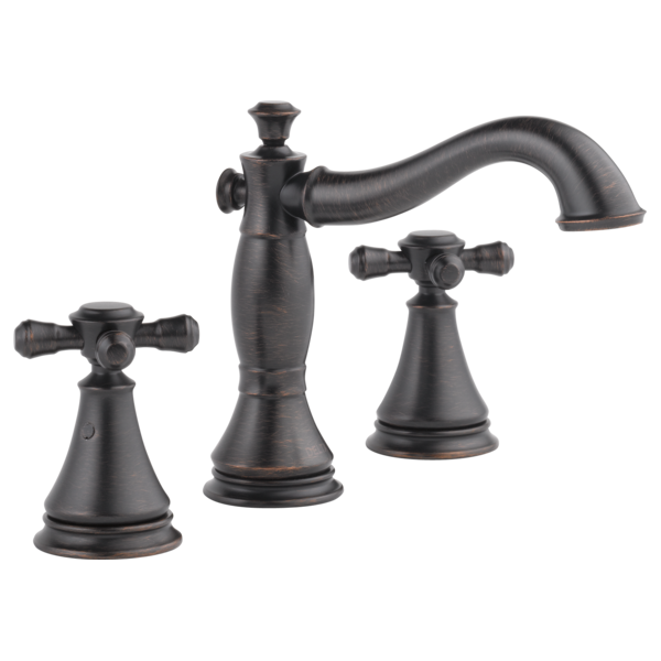 Delta Cassidy H295RB Metal Cross Handle Set - Deck Mount Bathroom & Bidet