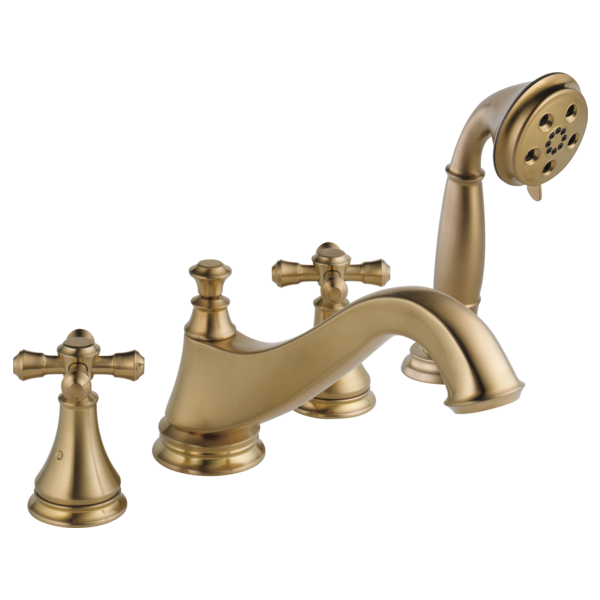 Delta Cassidy H695SS Metal Cross Handle Set - Roman Tub