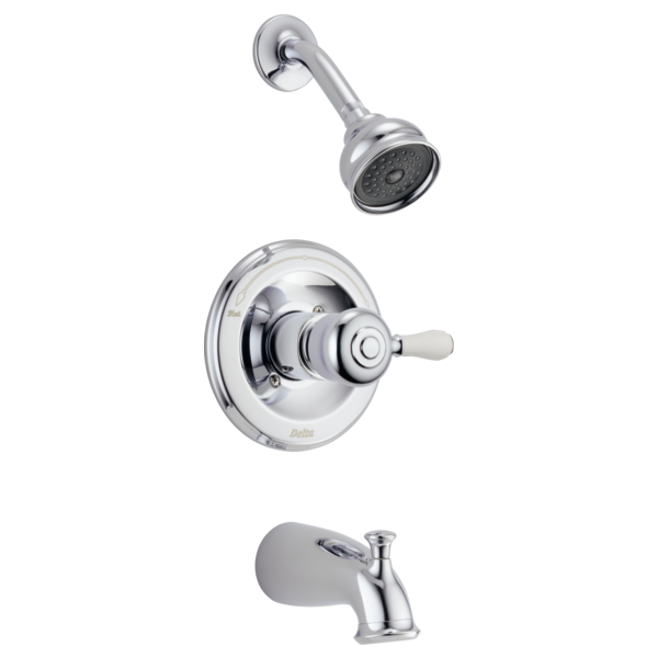 Delta Leland H777SS Porcelain Handle Kit - Tub & Shower