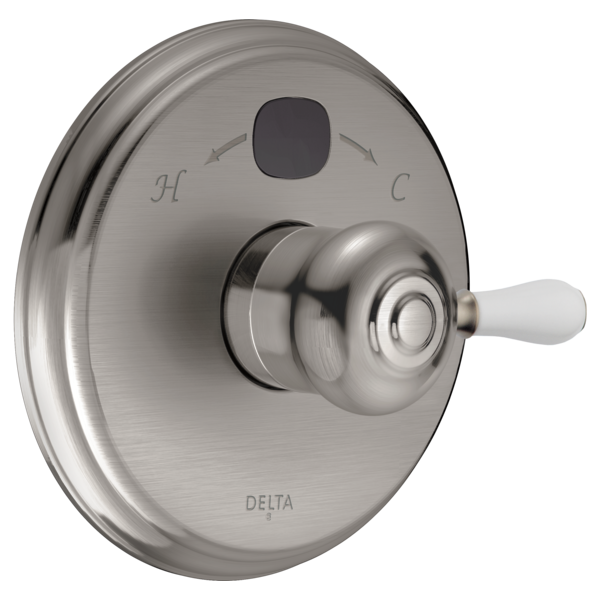 Delta Leland H777SS Porcelain Handle Kit - Tub & Shower