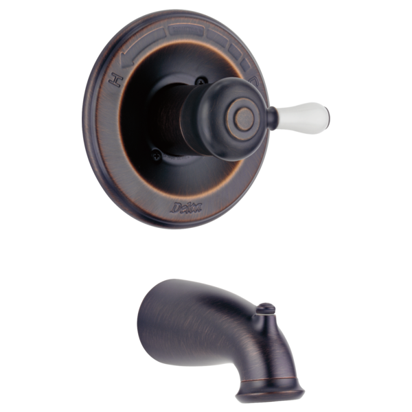 Delta Leland H777SS Porcelain Handle Kit - Tub & Shower