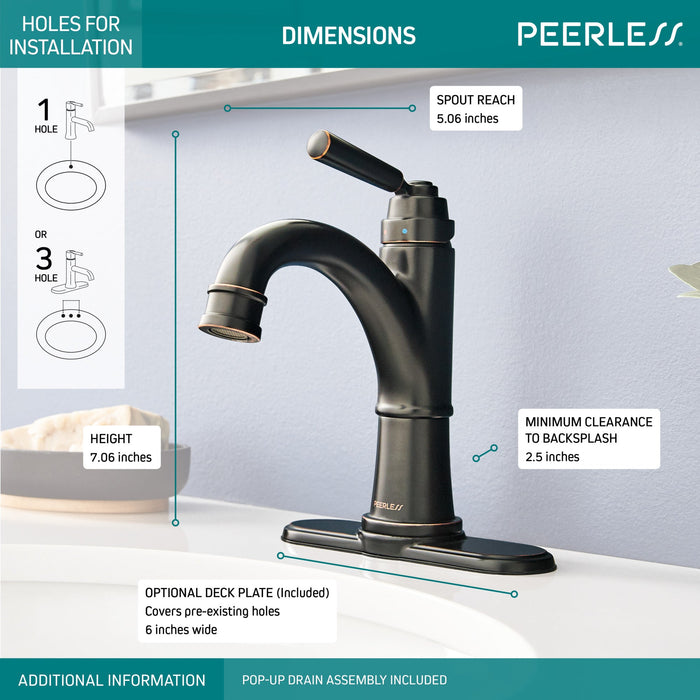 Delta Peerless Westchester:P1523LF Single-Handle Bathroom Faucet, oil bronze - view 2