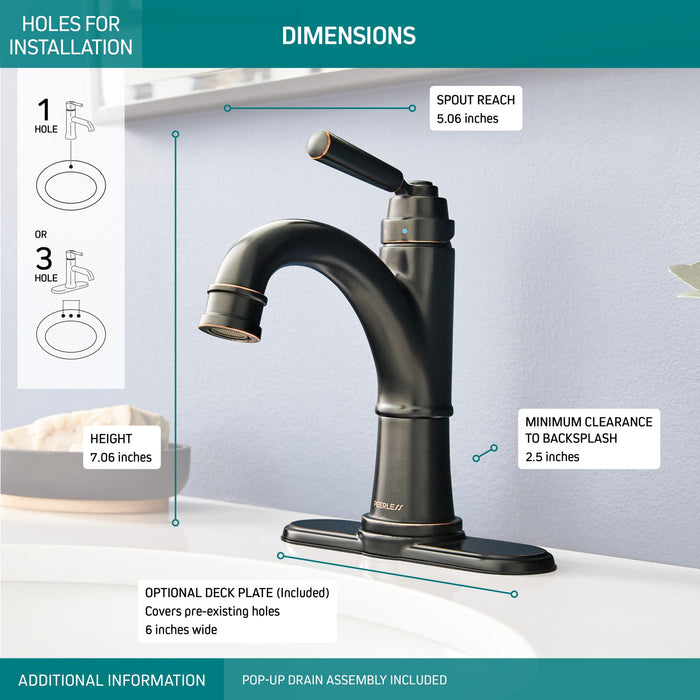 Delta Peerless Westchester:P1523LF Single-Handle Bathroom Faucet, oil bronze - view 3