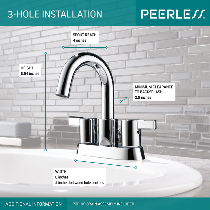 Delta Peerless Precept:P299102LF Two Handle Centerset Bathroom