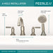 Delta Peerless Westchester:PTT4523 Roman Tub Trim Kit with Hand Shower, brushed nickel - view 4