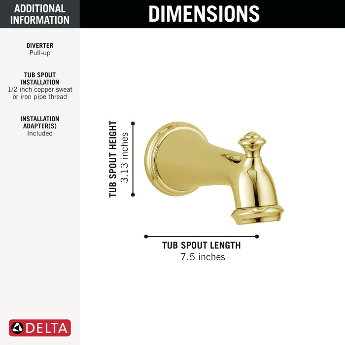 Delta Victorian RP34357SS Tub Spout - Pull-Up Diverter