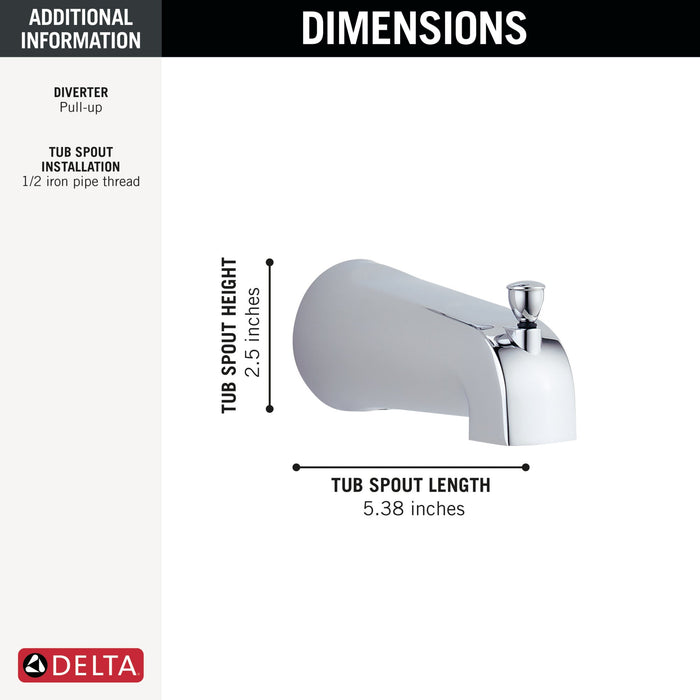 Delta RP61357OB Tub Spout - Pull-Up Diverter