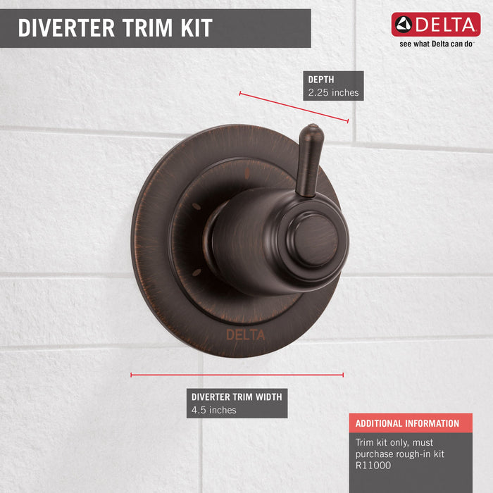 Delta T11800 3-Setting 2-Port Diverter Trim, venetian bronze - view 3