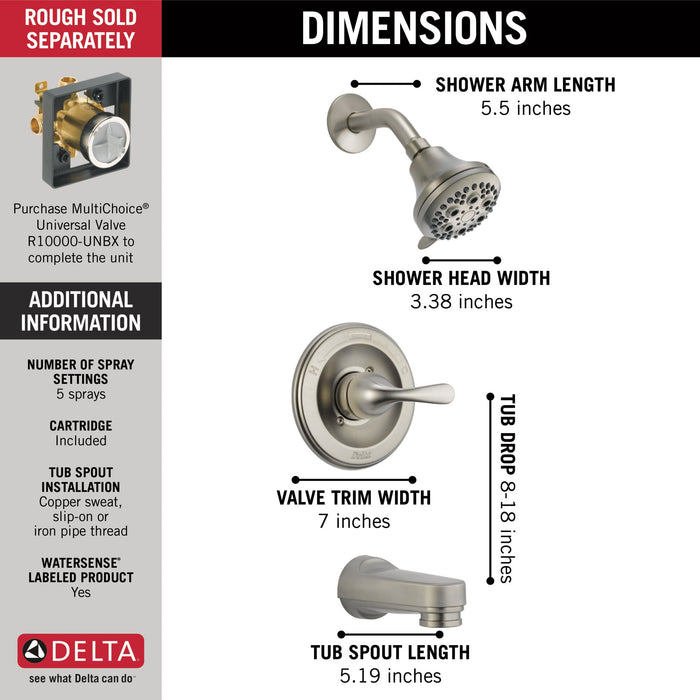 Delta T13420-PD Classic Monitor 13 Series Tub and Shower Trim
