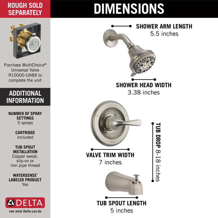 Delta T13420 Classic Monitor 13 Series Tub and Shower Trim
