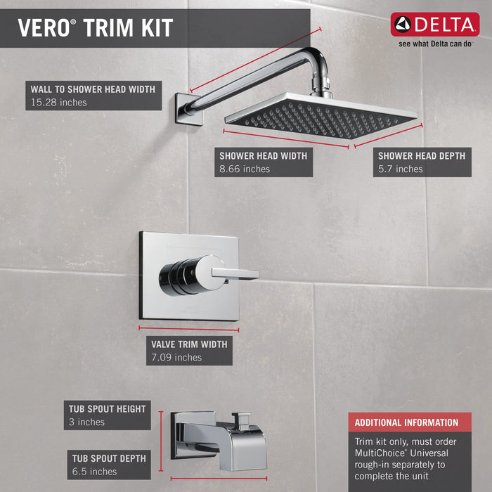 Delta Vero:T14453 Monitor 14 Series Tub & Shower Trim
