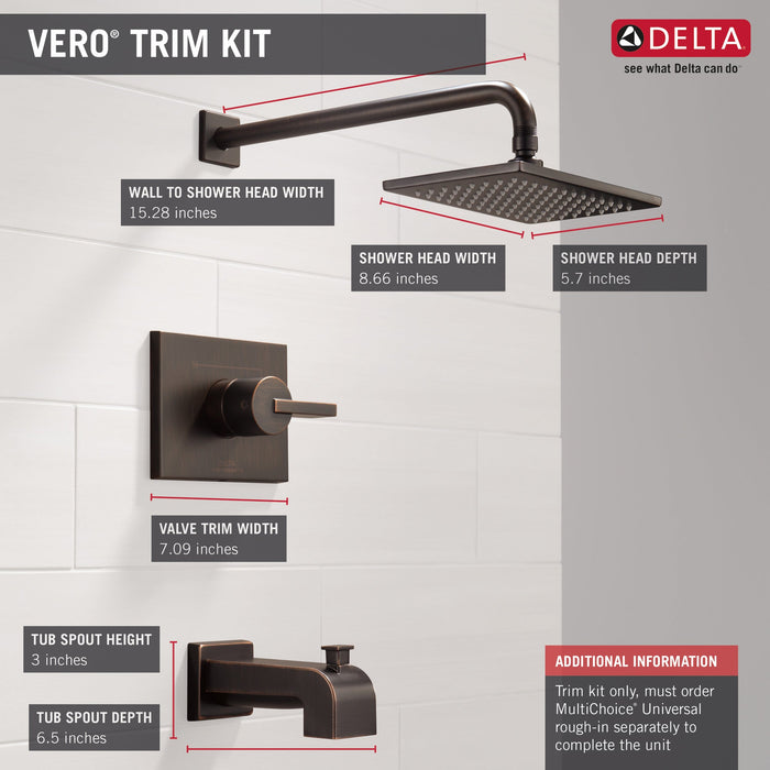 Delta Vero:T14453 Monitor 14 Series Tub & Shower Trim