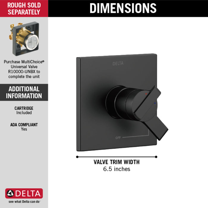 Delta Ara T17067 Monitor 17 Series Valve Only Trim, matte black - view 2