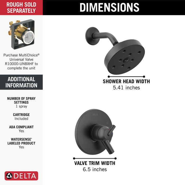 Delta Trinsic:T17259 Monitor 17 Series H2OKinetic Shower Trim