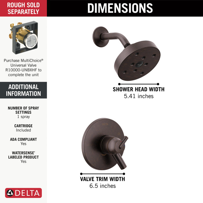Delta Trinsic:T17259 Monitor 17 Series H2OKinetic Shower Trim