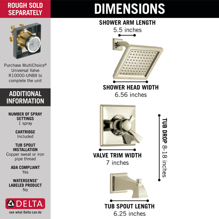 Delta Dryden:T17451 Monitor 17 Series Tub & Shower Trim