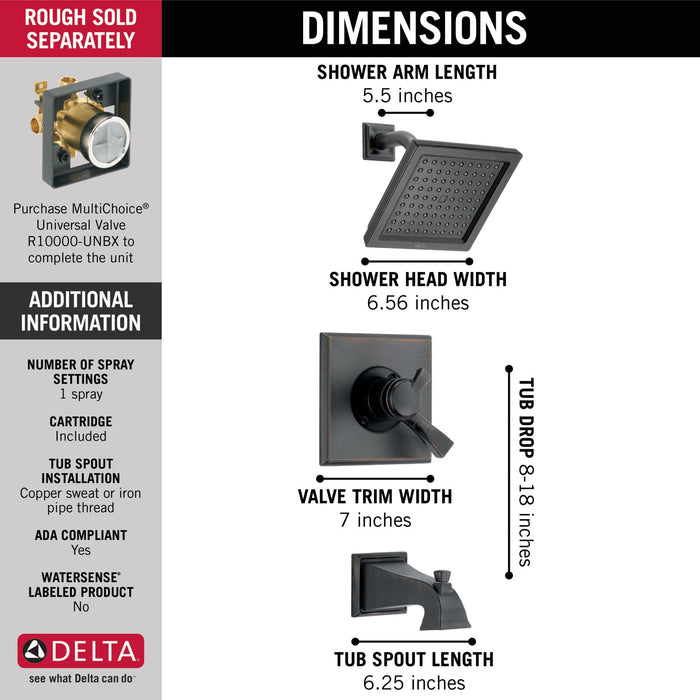 Delta Dryden:T17451 Monitor 17 Series Tub & Shower Trim