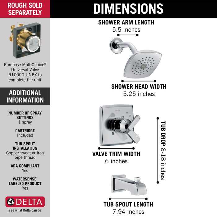 Delta Ashlyn:T17464 Monitor 17 Series Tub & Shower Trim