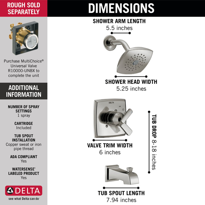 Delta Ashlyn:T17464 Monitor 17 Series Tub & Shower Trim