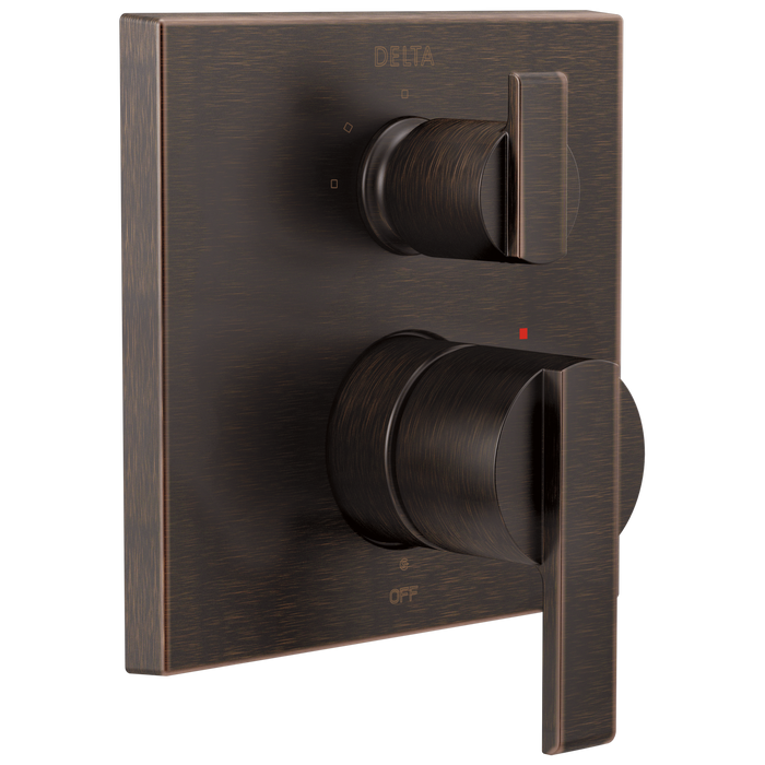 Delta Ara:T24867 Angular Modern Monitor 14 Series Valve Trim with 3-Setting Integrated Diverter