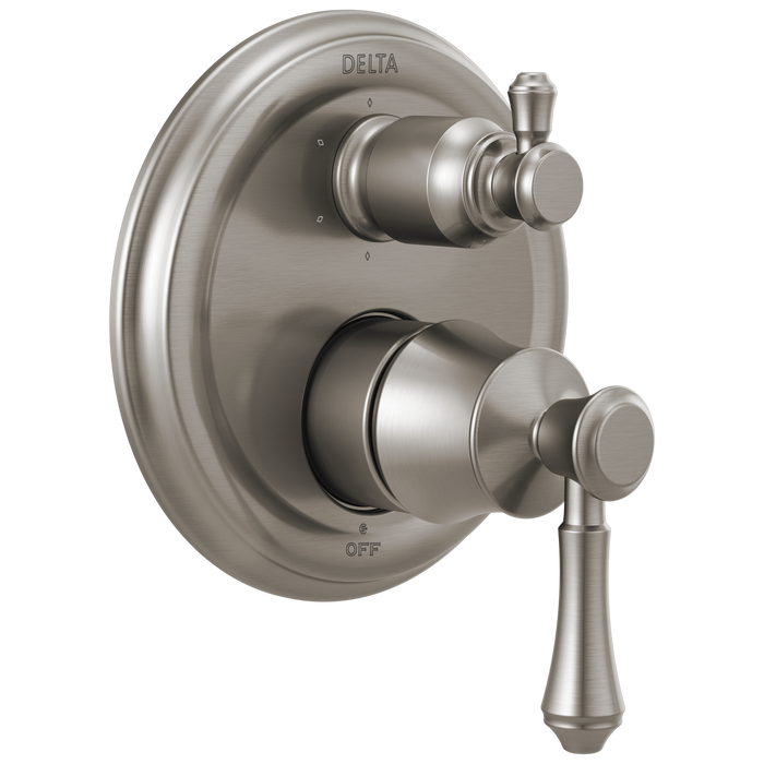 Delta Cassidy T24997 Traditional 2-Handle Monitor 14 Series Valve Trim with 6-Setting Integrated Diverter