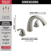 Delta Classic T2705 Roman Tub Trim, stainless - view 3