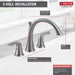 Delta Lahara T2738 Roman Tub Trim, stainless - view 3