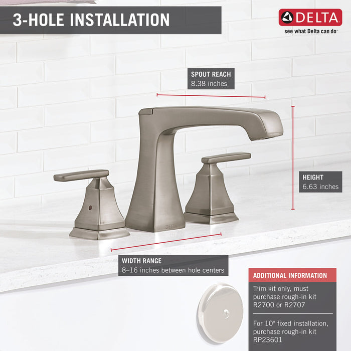 Delta Ashlyn T2764 Roman Tub Trim, stainless - view 3