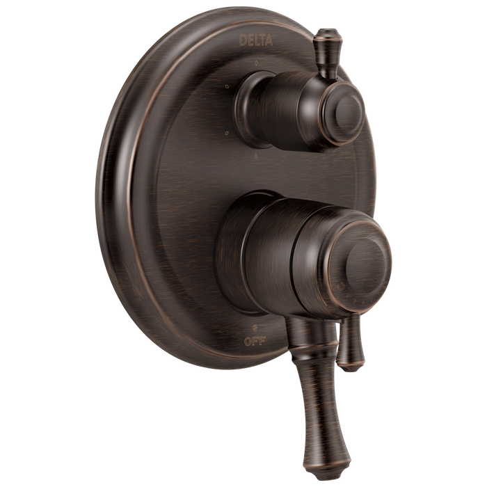 Delta Cassidy:T27997 Traditional 2-Handle Monitor 17 Series Valve Trim with 6-Setting Integrated Diverter