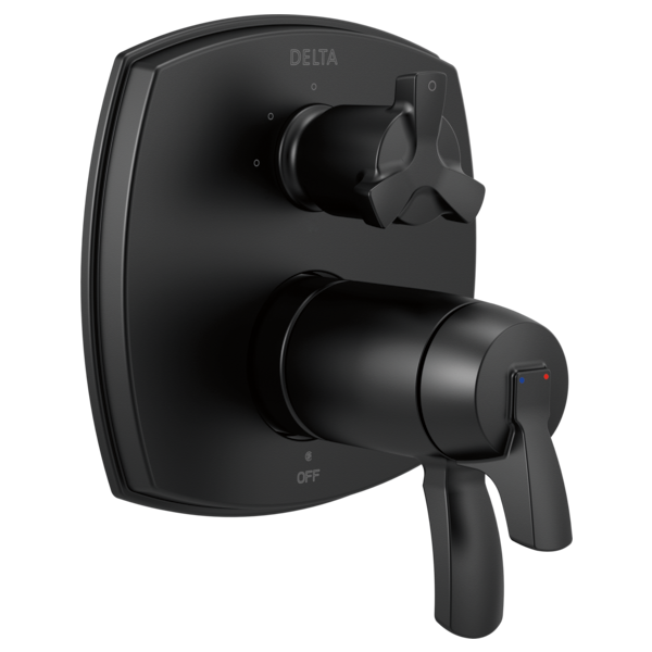 Delta Stryke:T27T876 17 Thermostatic Integrated Diverter Trim with Three Function Diverter Less Diverter Handle, matte...