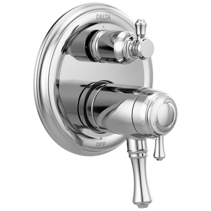 Delta Cassidy T27T897 Traditional 2-Handle TempAssure 17T Series Valve Trim with 3-Setting Integrated Diverter