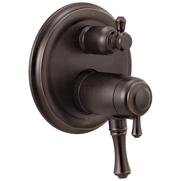 Delta Cassidy T27T897 Traditional 2-Handle TempAssure 17T Series Valve Trim with 3-Setting Integrated Diverter