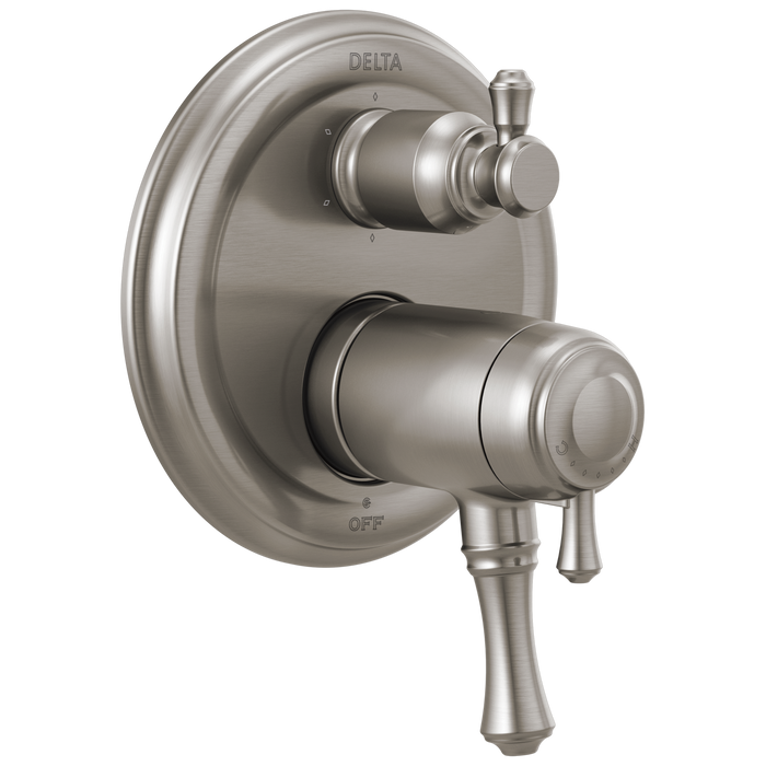 Delta Cassidy T27T997 Traditional 2-Handle TempAssure 17T Series Valve Trim with 6-Setting Integrated Diverter