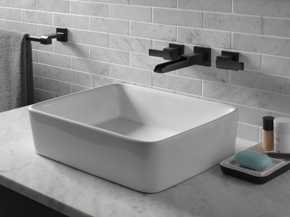 Delta Ara:T3568LF Two Handle Wall Mount Channel Bathroom Faucet Trim