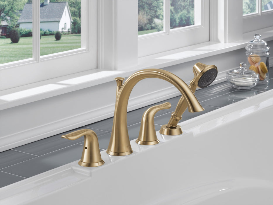 Delta Lahara:T4738 Roman Tub with Handshower Trim