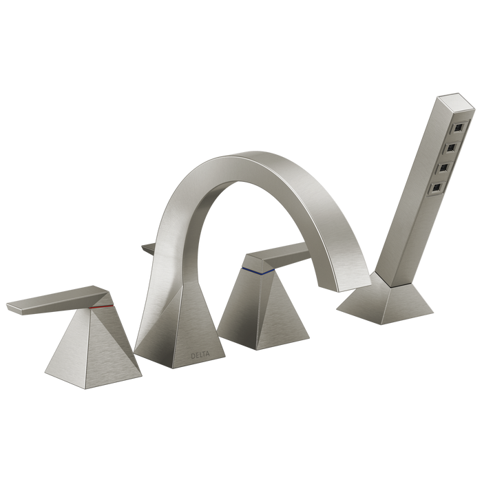 Delta Trillian T4746 Two-Handle Roman Tub Trim with Hand Shower