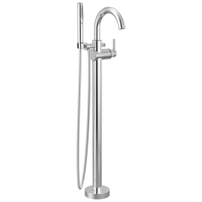 Delta Trinsic T4759 Single Handle Floor Mount Tub Filler Trim with Hand Shower