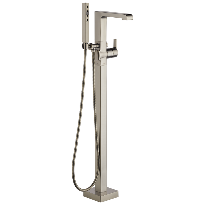 Delta Ara T4767 Single Handle Floor Mount Tub Filler Trim with Hand Shower