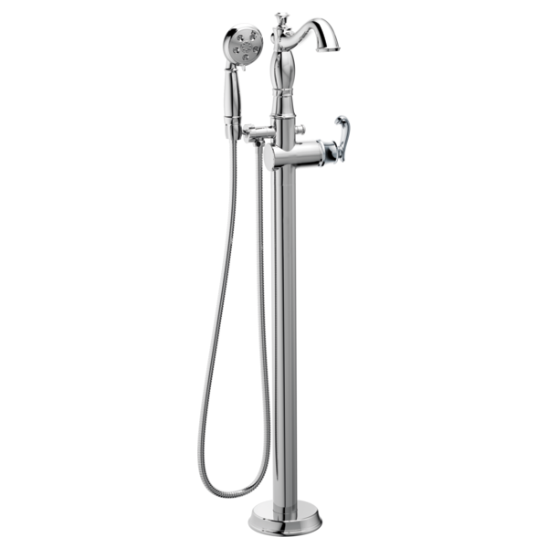 Delta Cassidy T4797 Single Handle Floor Mount Tub Filler Trim with Hand Shower - Less Handle