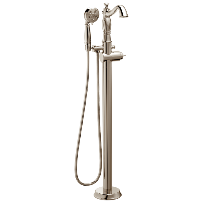 Delta Cassidy T4797 Single Handle Floor Mount Tub Filler Trim with Hand Shower - Less Handle