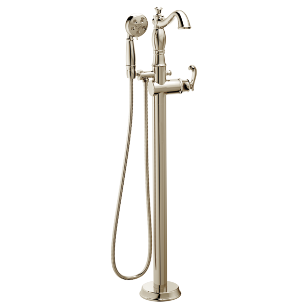 Delta Cassidy T4797 Single Handle Floor Mount Tub Filler Trim with Hand Shower - Less Handle