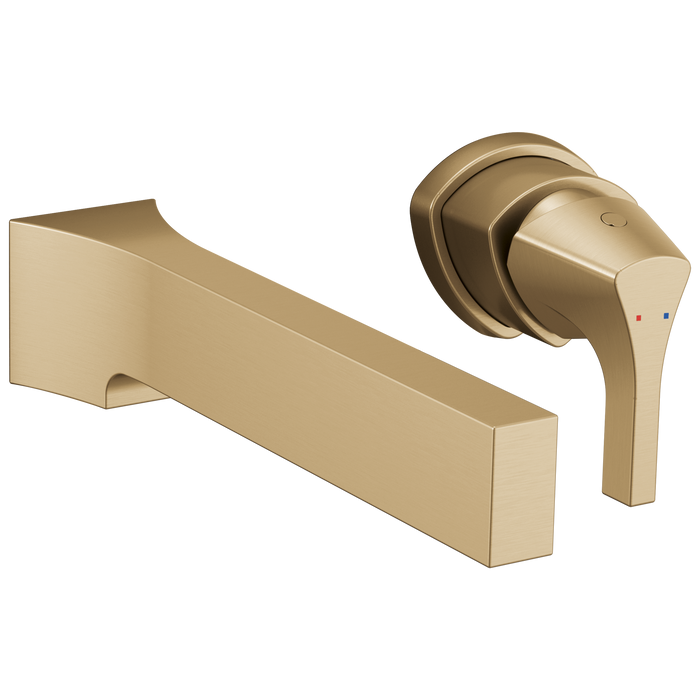 Delta Zura T574LF Single Handle Wall Mount Bathroom Faucet Trim, champagne bronze