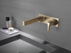 Delta Zura T574LF Single Handle Wall Mount Bathroom Faucet Trim, champagne bronze - view 4