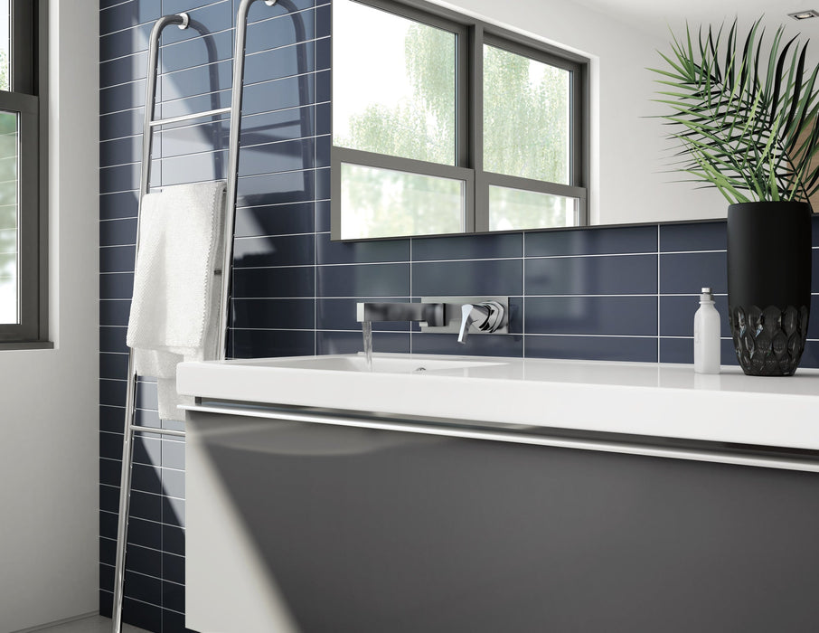 Delta Zura T574LF Single Handle Wall Mount Bathroom Faucet Trim, chrome - view 4