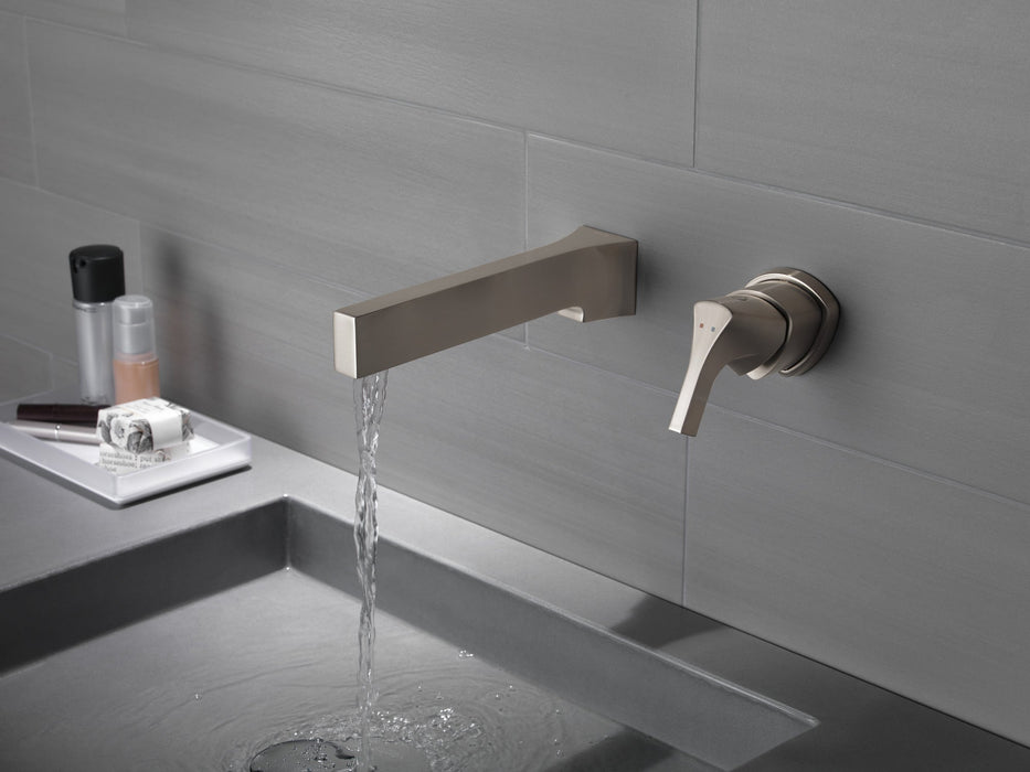 Delta Zura T574LF Single Handle Wall Mount Bathroom Faucet Trim, stainless - view 3