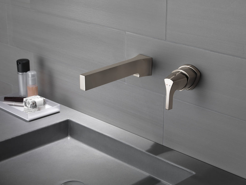 Delta Zura T574LF Single Handle Wall Mount Bathroom Faucet Trim, stainless - view 4