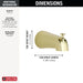 Delta Universal Showering Components U1075 Diverter Tub Spout, polished brass - view 2