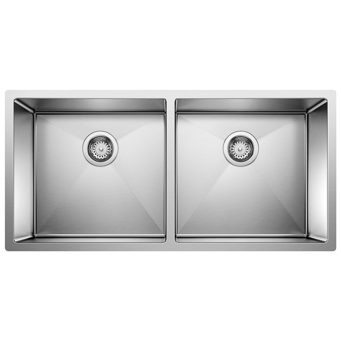 BLANCO 516219 Precision 16" R10 Equal Double Bowl Kitchen Sink